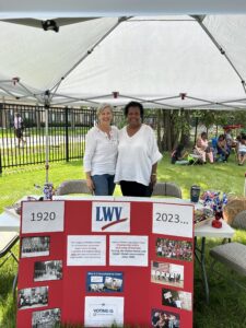 Dawn and Valerie at the LWVGP display 